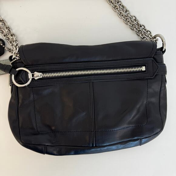 Coach Chelsea Convertible Crossbody Shoulder Bag Turnlock Flap Black F17825 - Picture 7 of 16